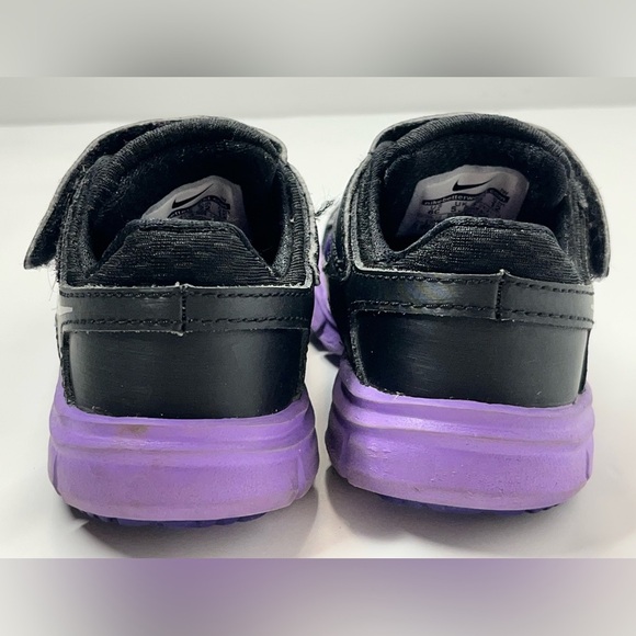 Nike Kids Velcro Black and Purple Shoes Baby Toddler Sneakers Size 6C - Picture 7 of 15